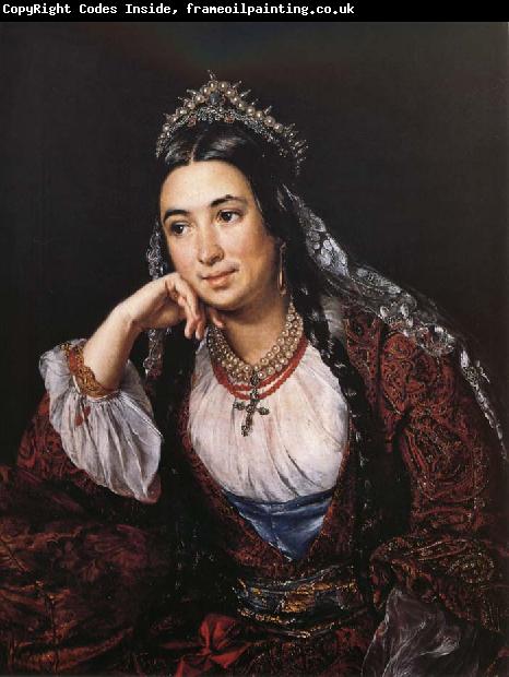 Vasily Tropinin Portrait of the Writer Varvara Lizogub